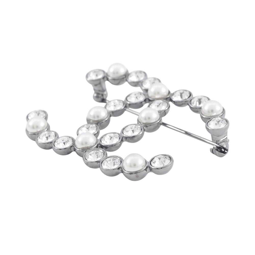 CHANEL Black Pearl Logo Brooch - Picture 2 of 10